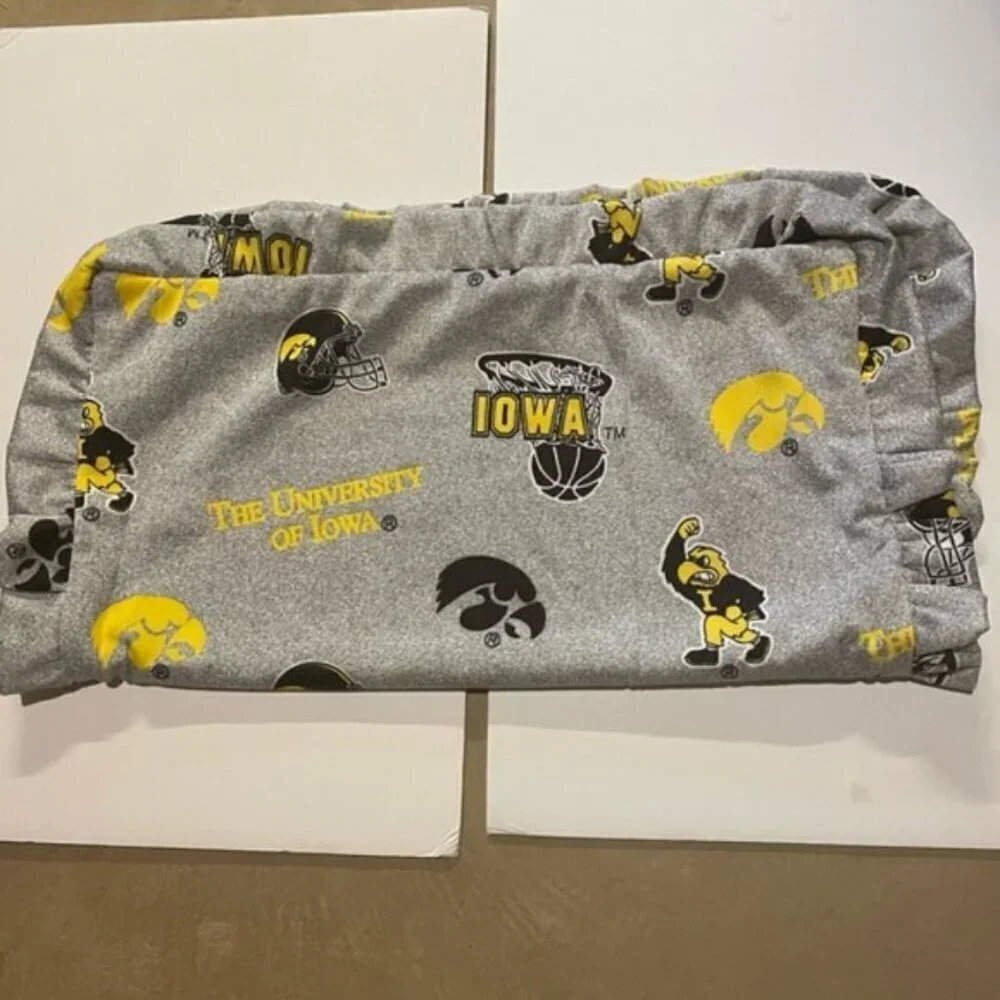 University of Iowa Hawkeyes Gray and Yellow Receiving Blanket